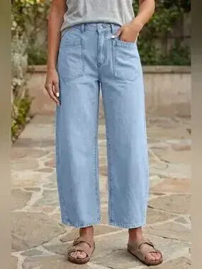 Wide Leg Cropped Jeans